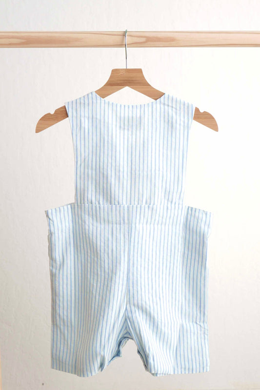 Blue Easter Bunny Hand-Smocked Jon Jon