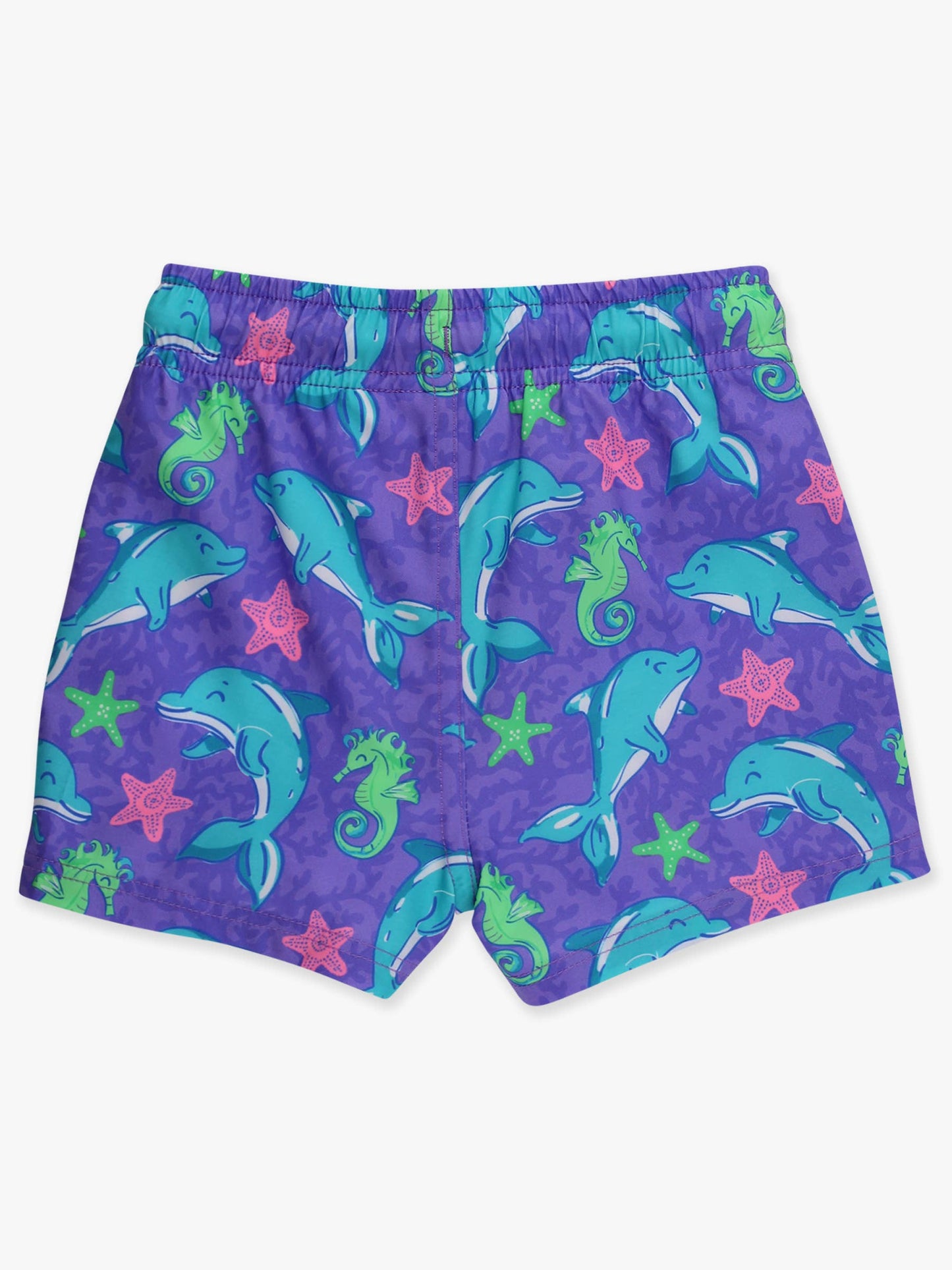 Boys Neon Fin Friends Performance Hybrid Swim Trunks