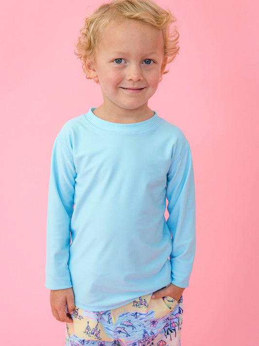 Boys Blue Breeze Long Sleeve Rash Guard