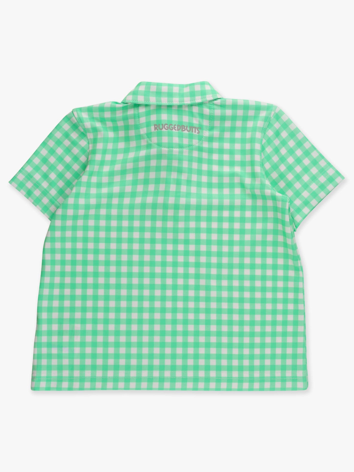 Boys Classic Spring Bud Gingham Knit Short Sleeve Performance Polo