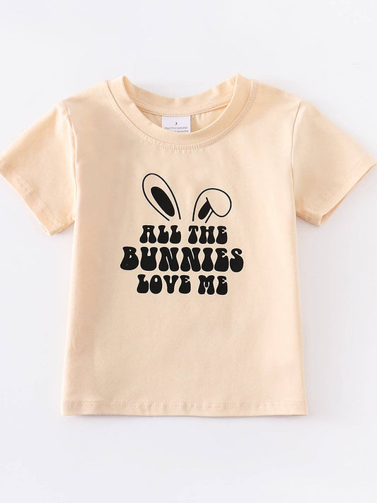Beige Easter Rabbit Boy Top