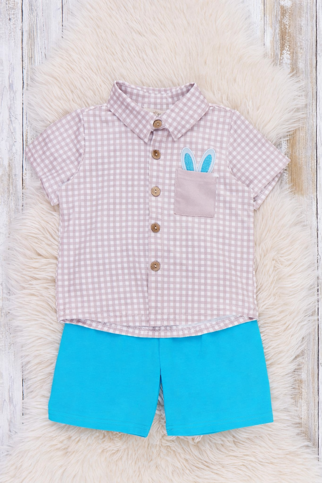 Bunny Peek Pocket Embroidered Outfit