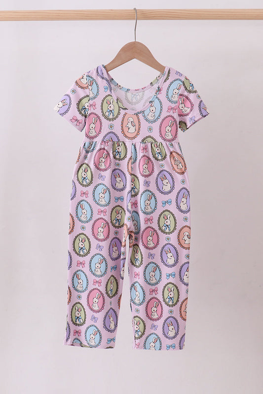 Purple Bunny Print Bamboo Jumpsuit
